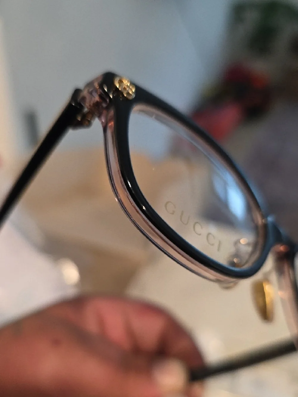 Gucci Black Frames with Gold Temple Accents Women's Glasses GG21440J - Picture 4 of 12